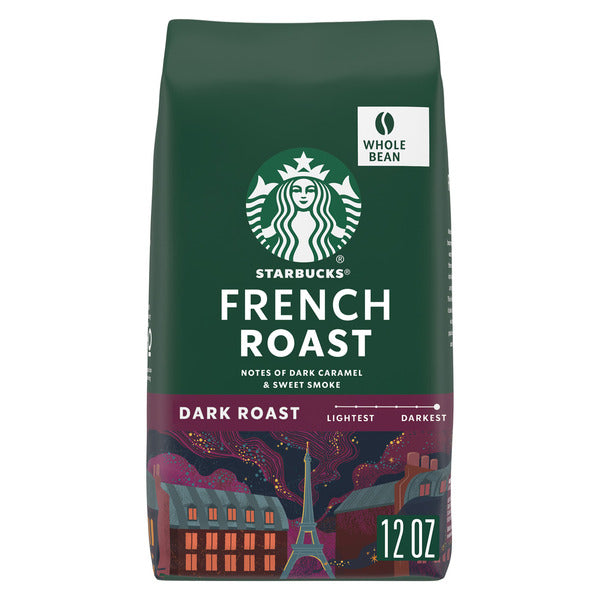 Café en grains torréfié foncé français Starbucks
