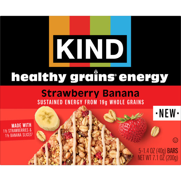 Barres énergétiques KIND Healthy Grains - Fraise Banane