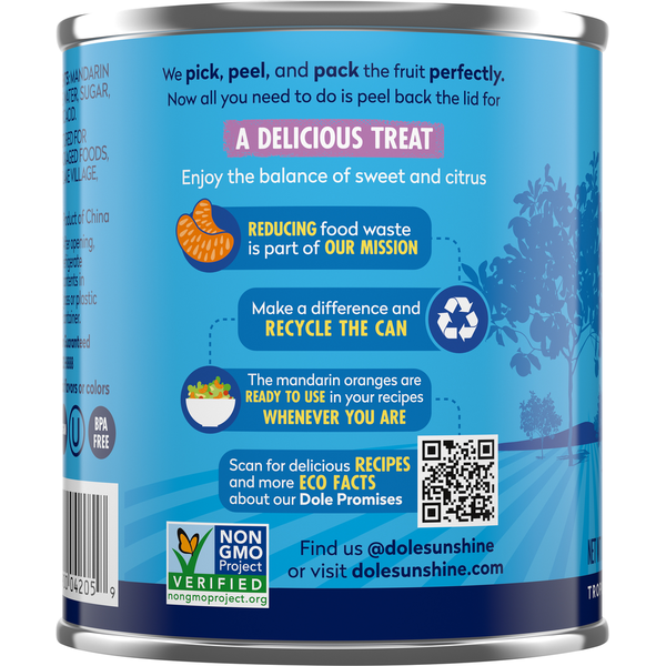 Dole Mandarin Oranges - Sweet and Juicy Canned Fruit