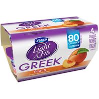 Yaourt grec sans matière grasse et sans gluten Dannon Light + Fit à la pêche