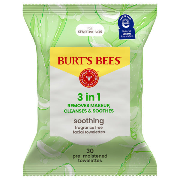 Toallitas Faciales Calmantes Burt's Bees para Piel Sensible