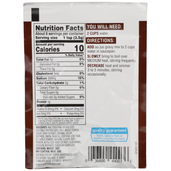 Mélange de sauce Au Jus Food Club - Améliorateur de saveur riche