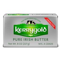 Beurre non salé Kerrygold WI nourri à l'herbe en feuille d'aluminium