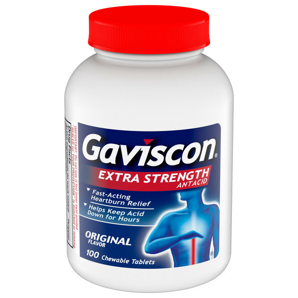 Gaviscon Extra Strength Original Flavor Antacid Chewable Tablets