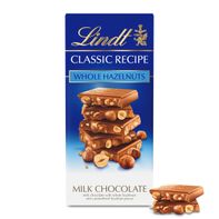 Lindt Classic Recipe Whole Hazelnut Milk Chocolate Bar
