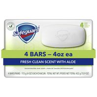 Safeguard Bar Soap with Fresh Clean Scent and Aloe