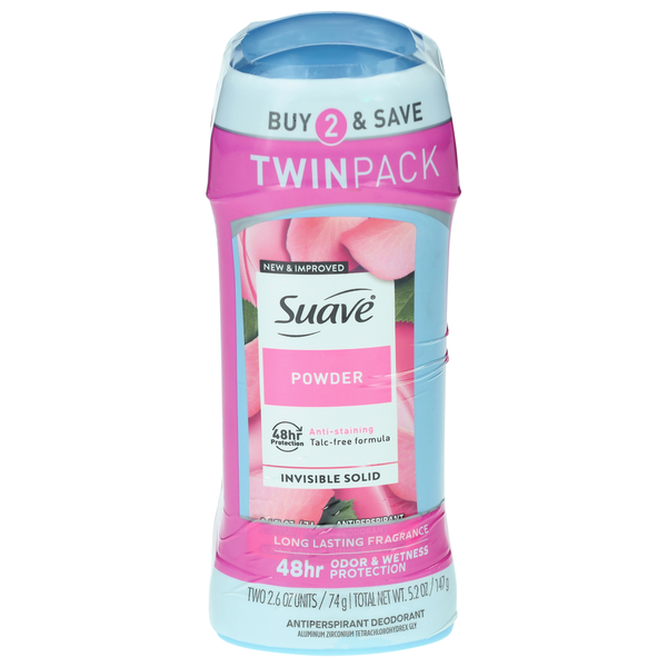 Déodorant Antitranspirant en Poudre Solide Invisible Suave