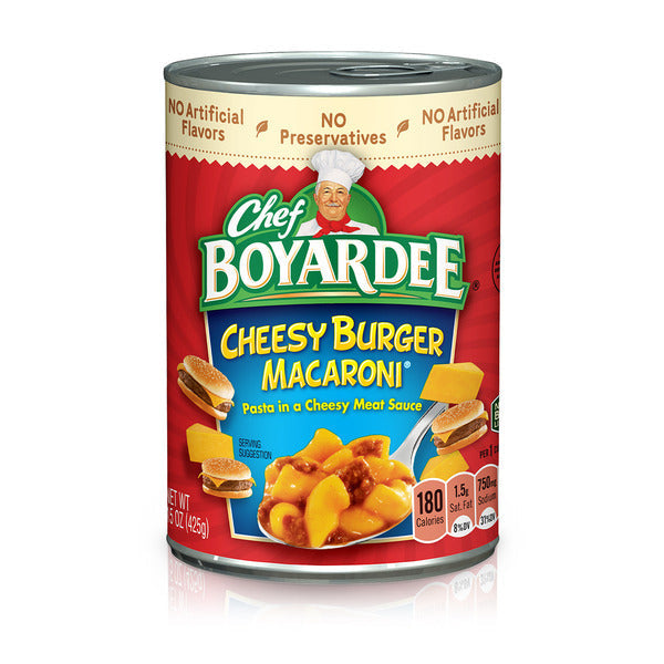 Chef Boyardee Macarrones con Queso y Hamburguesa en Salsa de Carne con Queso