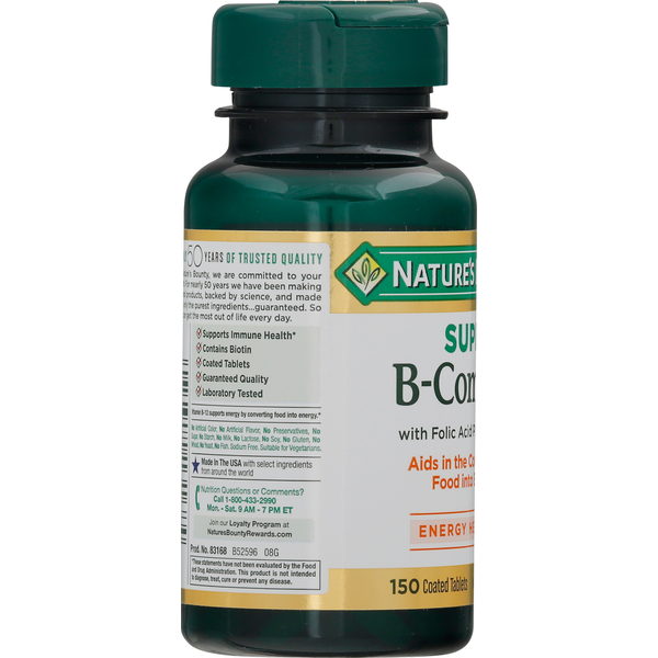 Nature's Bounty Vitamin B-Complex Coated Tablets