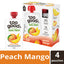 Pochettes de lait cultivé au yaourt pêche-mangue Too Good & Co., 4 unités