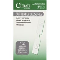 CURAD Cierres de Mariposa Estériles - Tamaño Mediano