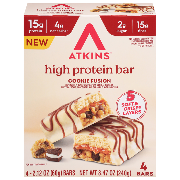 Barra de Proteína Atkins Cookie Fusion