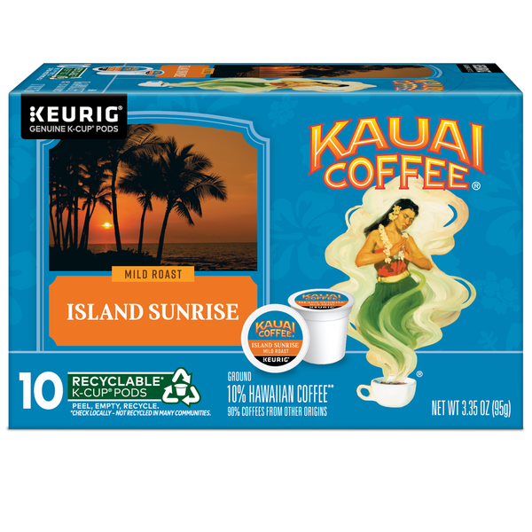 Cápsulas de café Kauai K-Cup - Café de tueste suave Island Sunrise