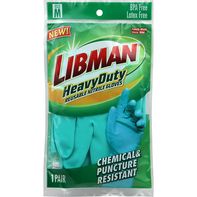 Libman Heavy Duty Nitrile Gloves - Reusable & Chemical-Resistant