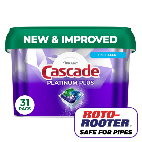 Cascade Platinum Plus Dishwasher Pacs - Fresh Scent