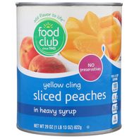 Food Club Yellow Cling Sliced Peaches in Heavy Syrup