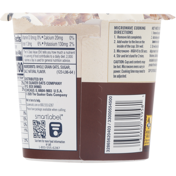 Avena Instantánea Quaker, Sirope de Arce y Azúcar Moreno