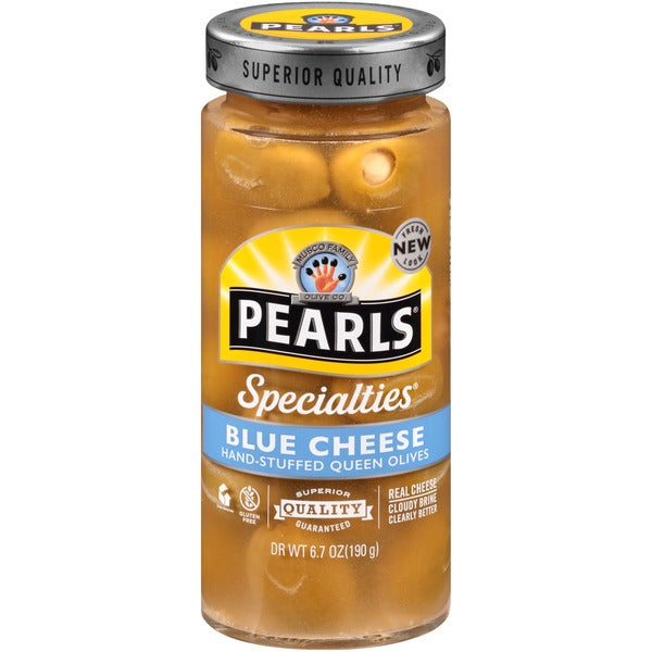 Aceitunas Reina Rellenas de Queso Azul Pearls