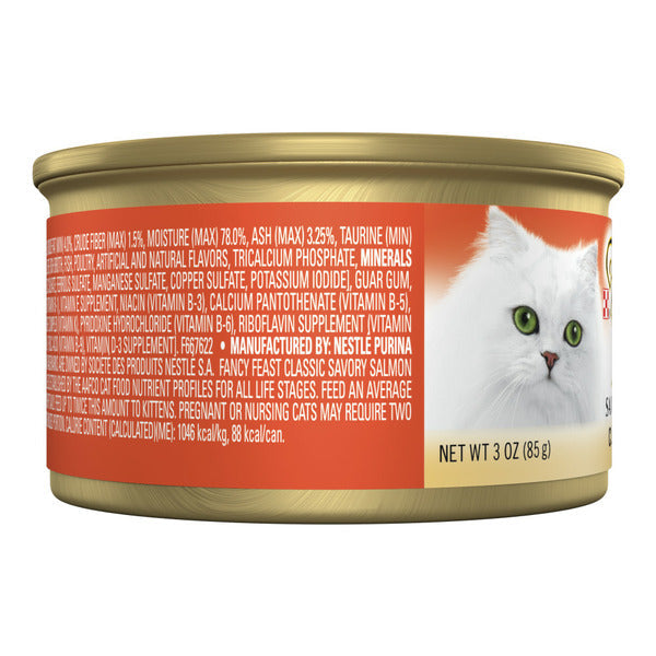 Purina Fancy Feast Salmón Fiesta Comida Húmeda para Gatos Sin Granos Pate