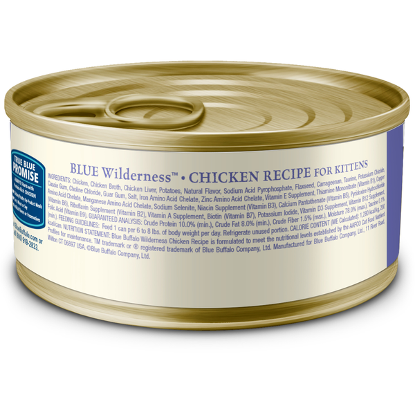 Blue Buffalo Wilderness Pâté Humide pour Chaton Riche en Protéines et Sans Céréales