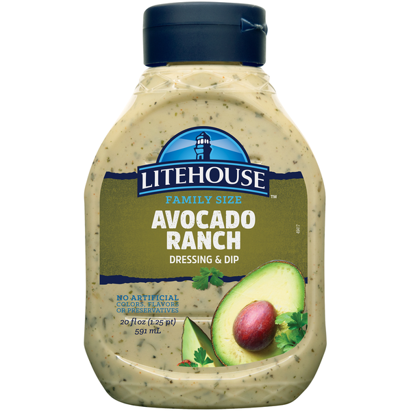 Aderezo y Dip de Aguacate Ranch Litehouse Tamaño Familiar