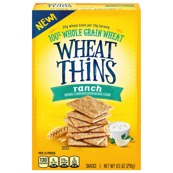 Wheat Thins 100% Grano Integral Sabor Ranch