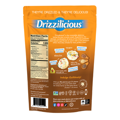 Bouchées de Mini Gâteaux de Riz Drizzilicious - Saveur Gâteau d'Anniversaire