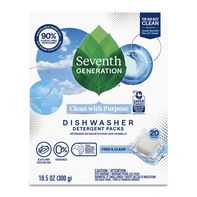 Paquetes de detergente para lavavajillas Seventh Generation - Libre de fragancias
