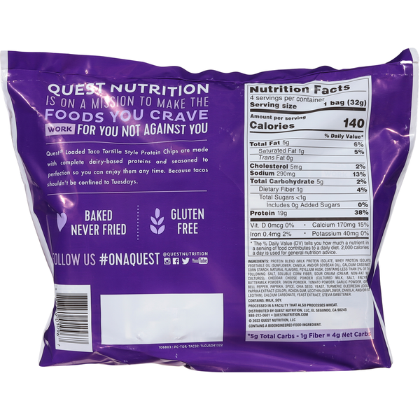 Quest Protein Chips - Loaded Taco Flavor, Tortilla Style
