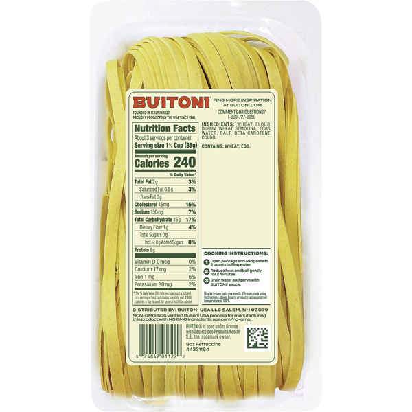 Buitoni Fettuccine - Premium Italian Pasta