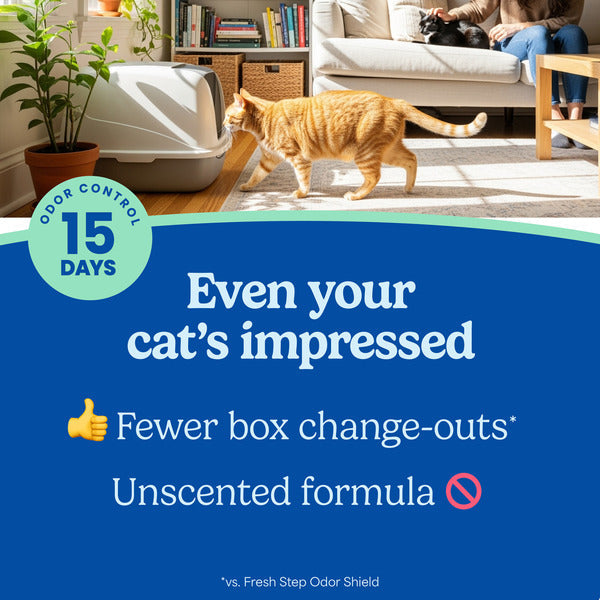 Fresh Step Ever Fresh Multi Cat Clumping Litter, Sin fragancia