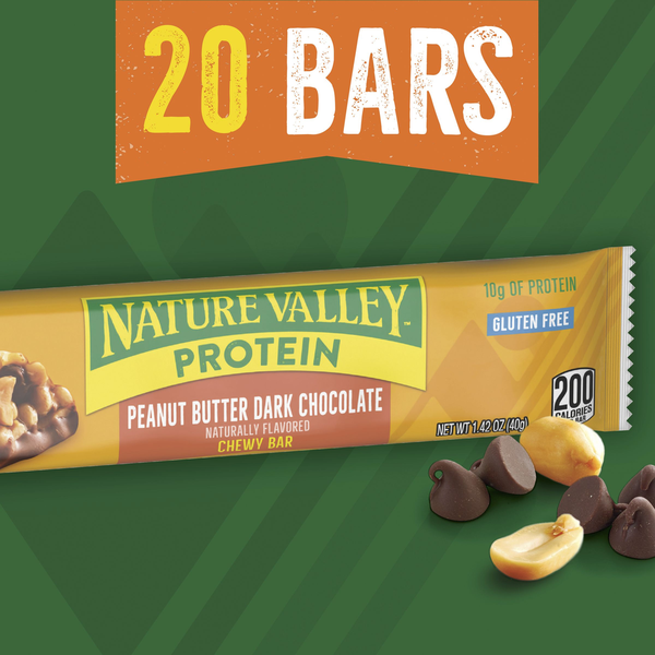 Barres Chewy Nature Valley Protéines Beurre de Cacahuète Chocolat Noir