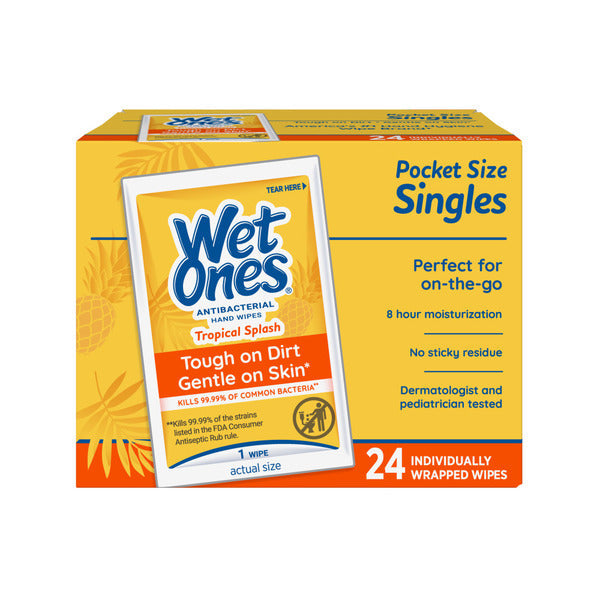 Wet Ones Individually Wrapped Hand Wipes - Tropical Splash