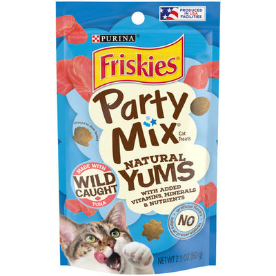 Purina Friskies Natural Cat Treats - Party Mix Natural Yums con Atún Salvaje