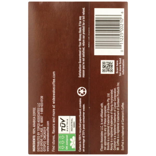 Wide Awake Medium Roast Colombian Coffee Pods