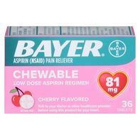 Bayer Aspirin Low Dose Chewable Tablets, 81 mg