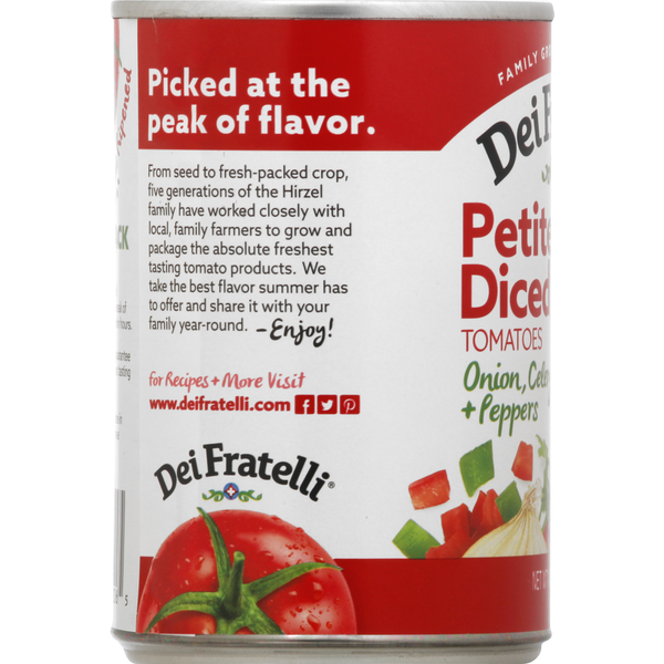 Tomates Diced Petite Dei Fratelli con Cebolla, Apio y Pimientos