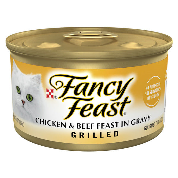 Purina Fancy Feast Grilled Wet Cat Food - Chicken & Beef Gravy
