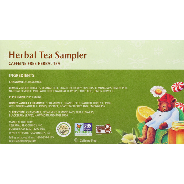 Muestra de Té de Hierbas Celestial Seasonings - 5 Sabores Sin Cafeína