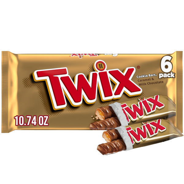 Paquete a granel de barras de chocolate con caramelo y galleta TWIX