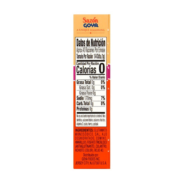 Assaisonnement Goya Sazón avec Coriandre et Annatto