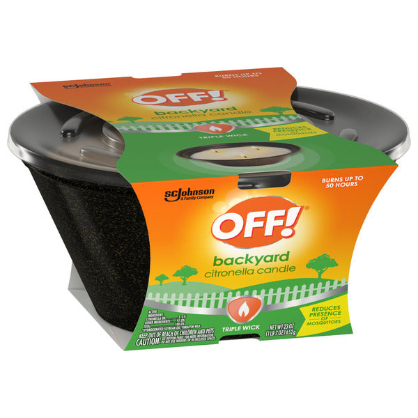 Cubeta de vela aromática de citronela Off!® de tres mechas