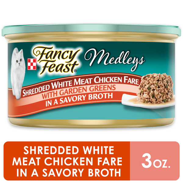 Purina Fancy Feast Broth Nourriture Humide pour Chats - Poulet Effiloché & Légumes du Jardin