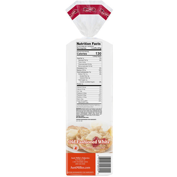 Aunt Millie's Old-Fashioned English Muffins