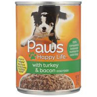 Paws Happy Life Comida para Perros de Pavo y Tocino