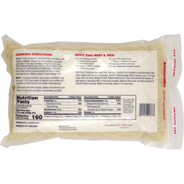 Dynasty Jasmine Rice, Milagrosa - Premium Quality