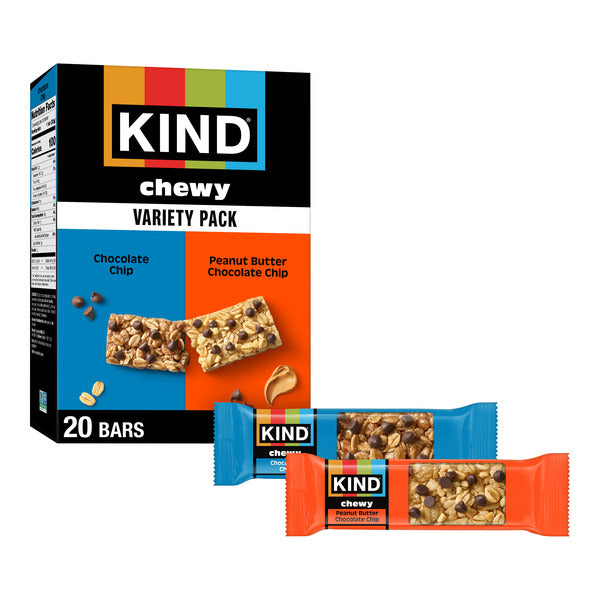 KIND Chewy Variety Pack: Chocolate Chip & Peanut Butter Bars