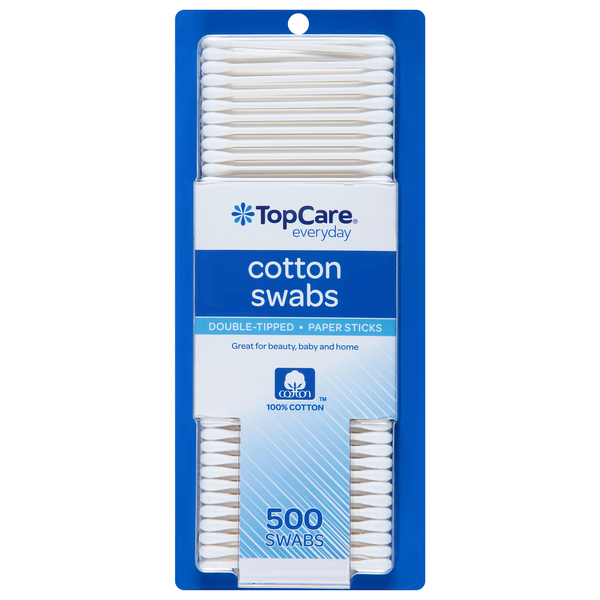 TopCare Double-Tipped Cotton Swabs with Paper Sticks