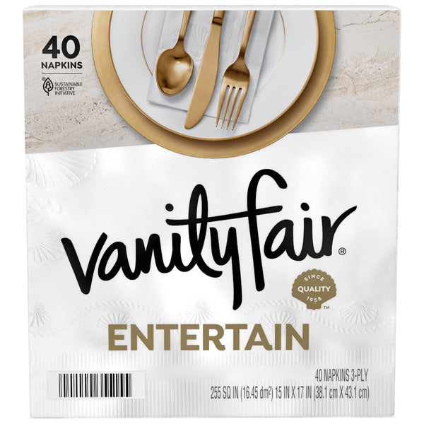 Vanity Fair 3-Ply Paper Napkins - 40 Count