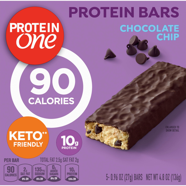 Barras de Proteína One de 90 Calorías con Chispas de Chocolate